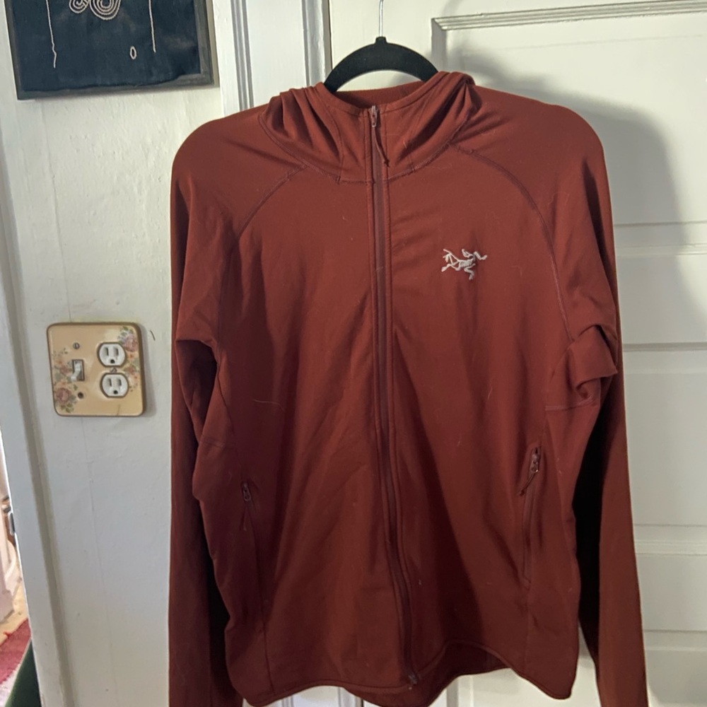 Arc'teryx Brick Red Zip-Up Hoodie